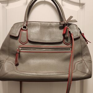 Coach Gray and Red Women's Bag